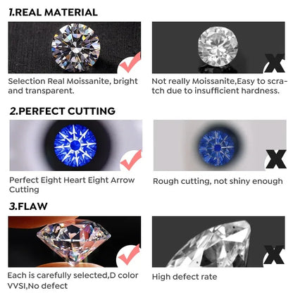 White Gold D Color 4mm Moissanite Ring for Women Stone Match Diamond Wedding Band Bride S925 Sterling Silver Fine Jewelry