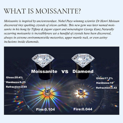 White Gold D Color 4mm Moissanite Ring for Women Stone Match Diamond Wedding Band Bride S925 Sterling Silver Fine Jewelry