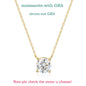 1-5CT Rose Gold Color Moissanite Necklace for Women D Color Sparkling Classic Lab Diamon Pendant Sterling Silver 925 GRA