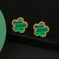 Hot Sale Stainless Steel Five Laef Flower Clover Bracelet Jewelry Set Necklace Earrings For Woman Daily Wear Brand Jewelry