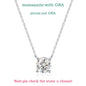 1-5CT Rose Gold Color Moissanite Necklace for Women D Color Sparkling Classic Lab Diamon Pendant Sterling Silver 925 GRA
