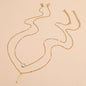 Multi-layer Five-pointed Star Heart Shape Water Drop Pendant Chain Necklace Alloy Material Glass Collarbone Chain Sexy Women's