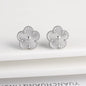 Hot Sale Stainless Steel Five Laef Flower Clover Bracelet Jewelry Set Necklace Earrings For Woman Daily Wear Brand Jewelry